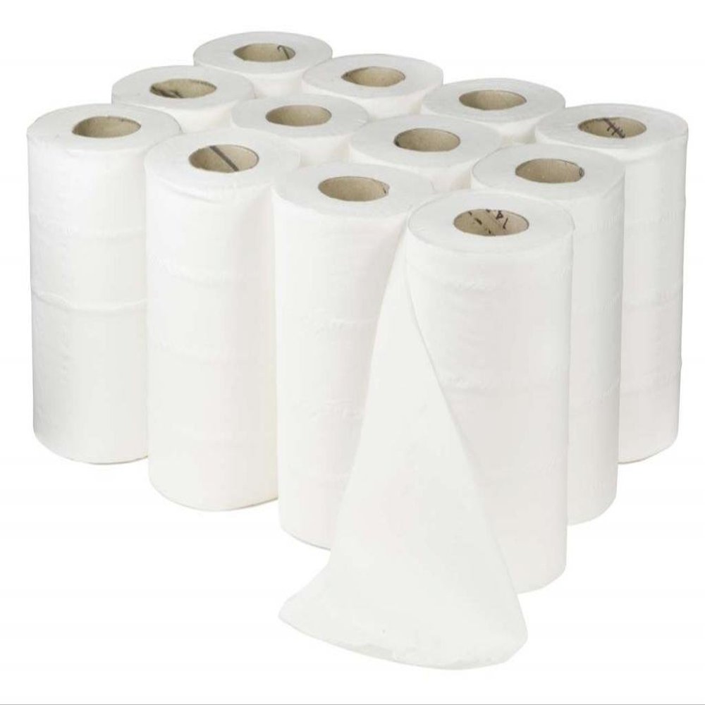 Industrachem White Mini Centrefeed Rolls 2ply 195mm x 60m Plain From Star Tissue (12 Pack)