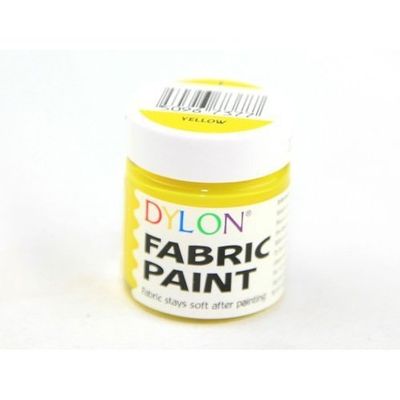 2 X DYLON Fabric Paint Yellow 25ml