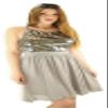 #1145 Women's Designer Dress Rhinestone Knee-Length One Size 8-10 Brown Black Red - Brown - One Size view 1
