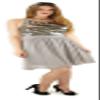#1145 Women's Designer Dress Rhinestone Knee-Length One Size 8-10 Brown Black Red - Brown - One Size view 2