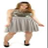 #1145 Women's Designer Dress Rhinestone Knee-Length One Size 8-10 Brown Black Red - Brown - One Size view 3