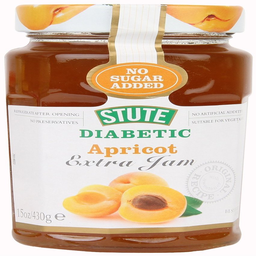 Stute Foods - Diabetic Range - Apricot Jam - 430g (Case of 6)