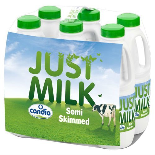 Just Milk Semi-Skimmed 6 x 1L (Case of 2)