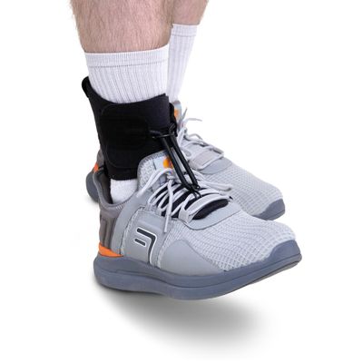 Boxia Drop Foot Support Class 1 AFO Brace for Flaccid Paralysis/Foot Drop | Discreet Shoe-Compatible Design, Adjustable Strap | Adult Unisex Black Medium