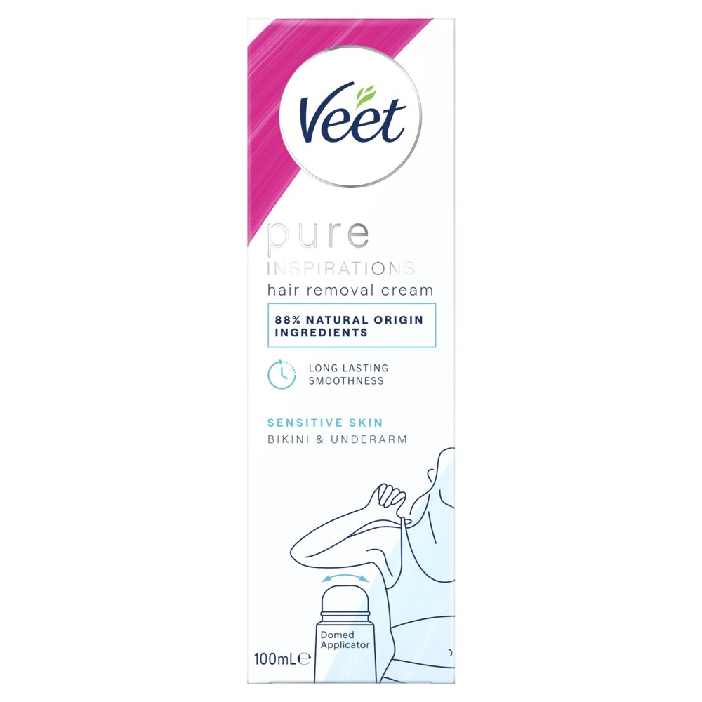 Veet Bikini and Underarm Hair Removal Cream, 100ml