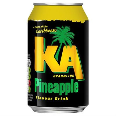 KA Sparkling Pineapple Flavour Drink 330ml Case of 24