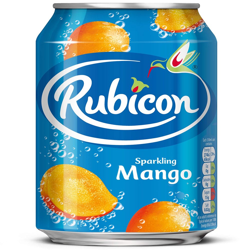 Rubicon Sparkling Mango 330ml 330ml Soft Drink Case of 24
