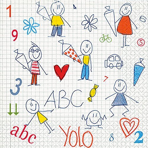 20 Napkins Are Start School - The School Starts/Beginning School/Training 33 x 33 cm