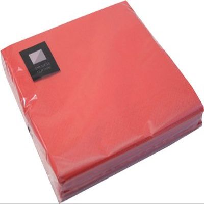 100 LUXURY 3 PLY RED PAPER NAPKINS - 33cm x 33cm Ideal for weddings, christenings, parties, bbq's etc