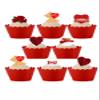 24 Stand Up Valentines Day Love Teddy Bear Themed Edible Wafer Paper Cake Toppers Decorations - 4 of Each view 1