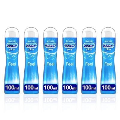 Durex Play Lubricant - Feel (6 x 100ml Bottles)