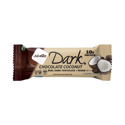 Nugo Nutrition Bar - Nugo Dark - Chocolate Coconut - 1.76 Oz - 1 Case
