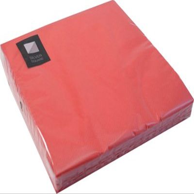 100 Luxury 3 PLY RED Paper Dinner Napkins - 40cm x 40cm Ideal for Weddings, christenings, Parties, bbq's etc Free DELIVERY