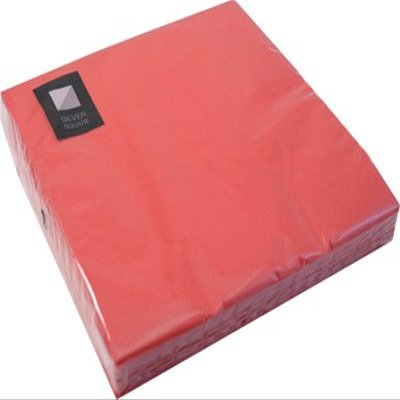 100 Luxury 3 PLY RED Paper Dinner Napkins - 40cm x 40cm Ideal for Weddings, christenings, Parties, bbq's etc Free DELIVERY