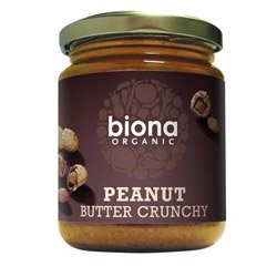 Biona Organic Crunchy Peanut Butter 250g x 2
