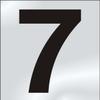 75mm Polished Chrome Effect, Character '7' view 1
