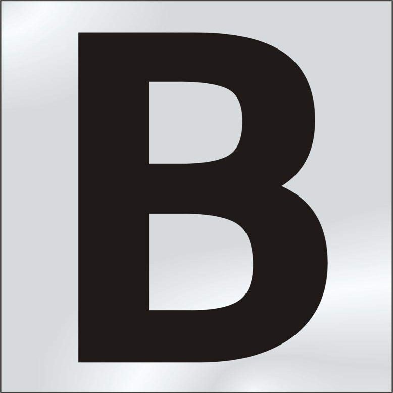 75mm Polished Chrome Effect, Character B
