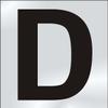 75mm Polished Chrome Effect, Character 'D' view 1