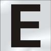 75mm Polished Chrome Effect, Character 'E' view 1