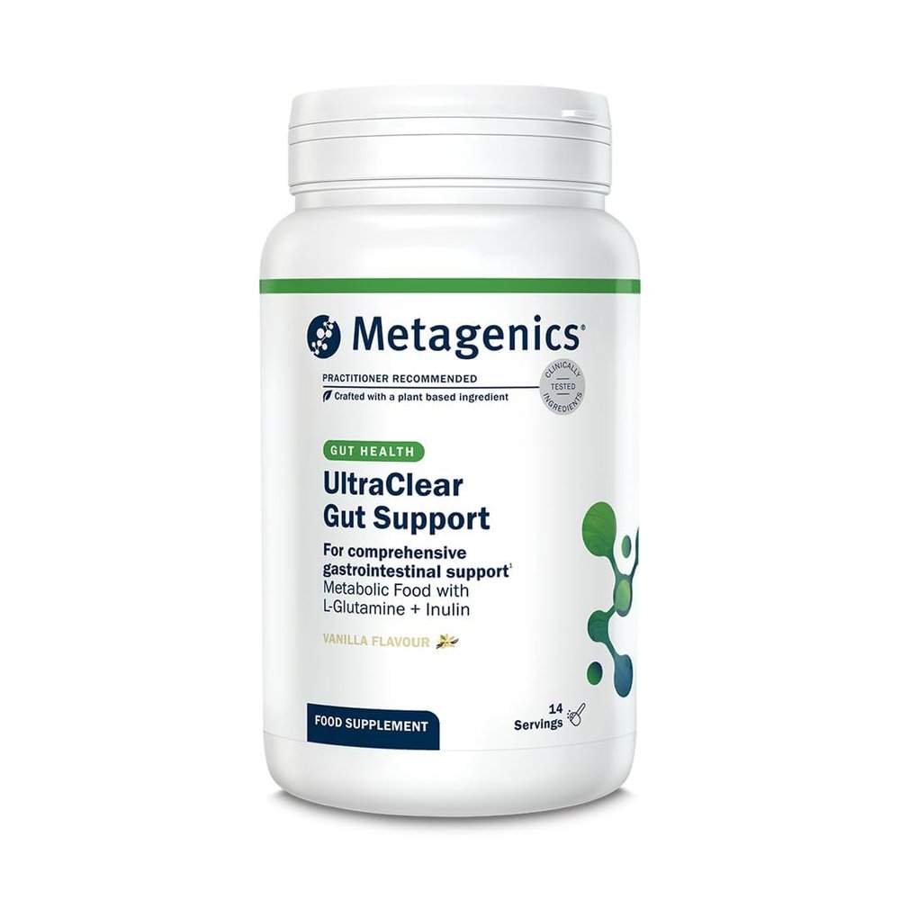 Metagenics UltraClear Gut Support - Nutritional Rice Protein, with Vitamins and Minerals, Prebiotic Fibre - Vanilla Flavour - 14 Servings