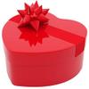 Heart Box chocolates - cellophane gift wrapped view 1
