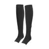 1 Pair of Women's Open Toe Zippered Compression Socks Stockings (L, Black) view 1