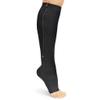 1 Pair of Women's Open Toe Zippered Compression Socks Stockings (L, Black) view 2
