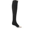 1 Pair of Women's Open Toe Zippered Compression Socks Stockings (L, Black) view 4