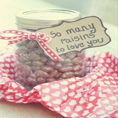 Chocolate Raisins Gift Jar - a Fun Gift to Send