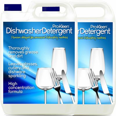 2 x 5 Litres Pro-Kleen Heavy Duty Dishwasher Detergent
