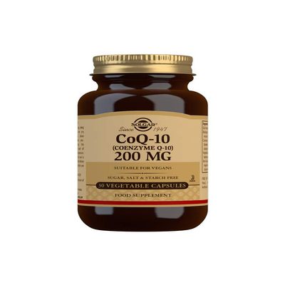 Solgar Coq-10 (Coenzyme Q-10) 200 Mg Vegetable Capsules - Pack of 30