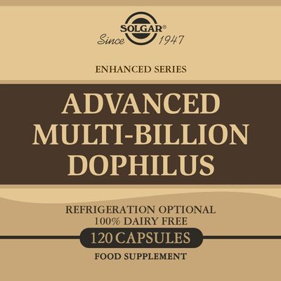Solgar Advanced Multi-Billion Dophilus Vegetable Capsules - Pack of 120-4 Curated Strains of Beneficial Microorganisms - for Digestion and Immune Support - Vegan and Gluten Free