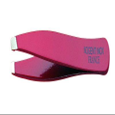 Pince piler "Nogent" couleur rouge, 9,5 cm inox, mors biais