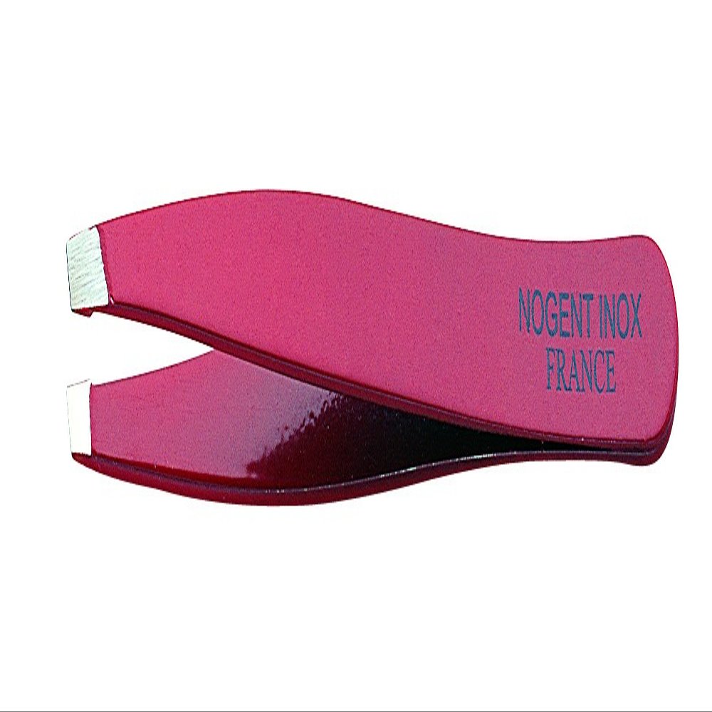 Pince piler "Nogent" couleur rouge, 9,5 cm inox, mors biais