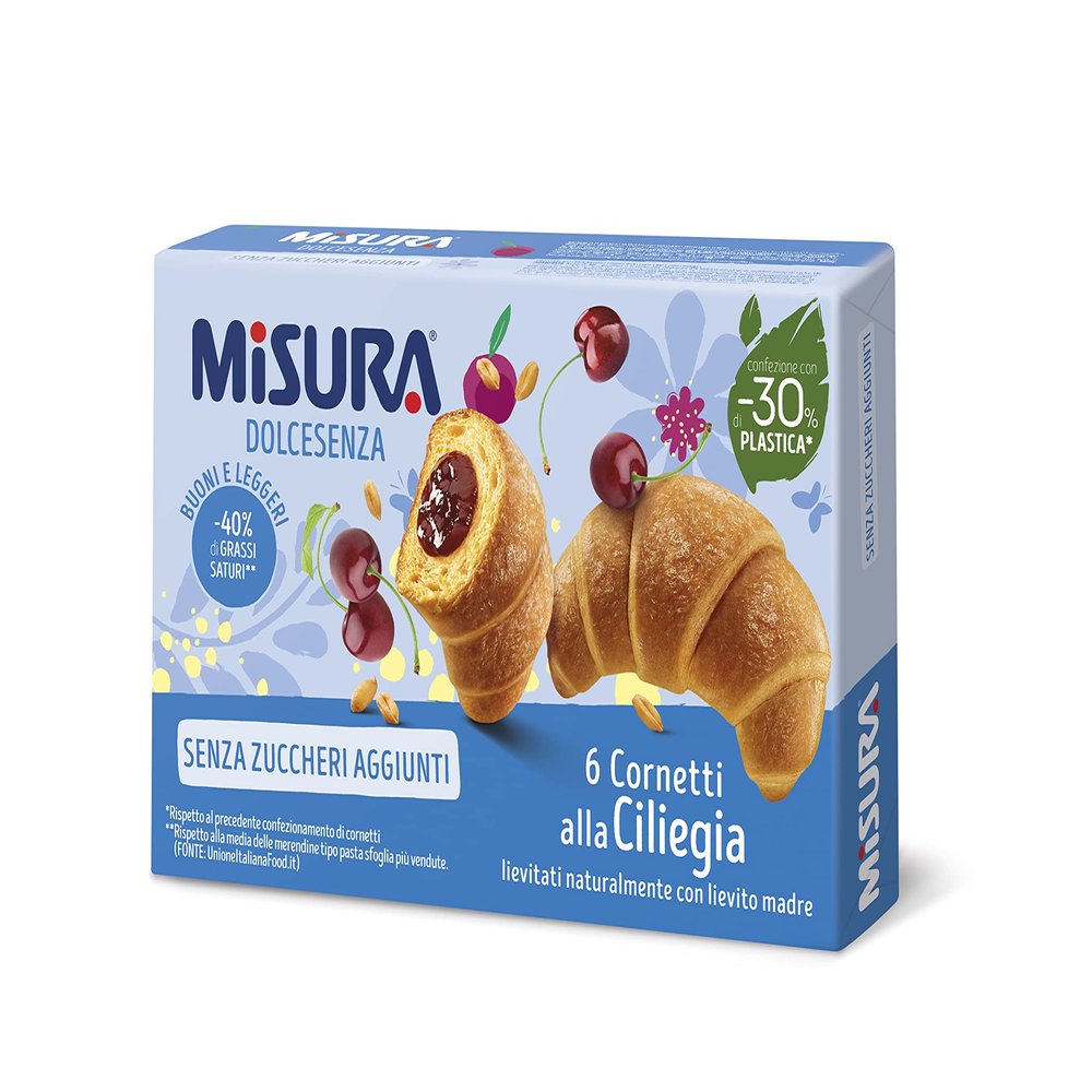 Cornetto Alla Ciliegia Senza Zucchero 6 Pezzi 290 G