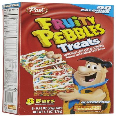Post Fruity Pebbles & Marshmallow Cereal Bar Treats (Pack of 3) 8 Count Boxes
