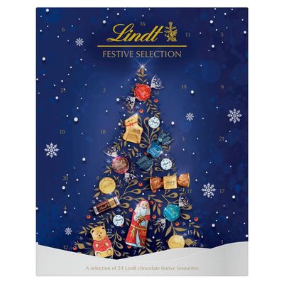 Lindt Festive Selection Premium Advent Calendar 296g, Gold