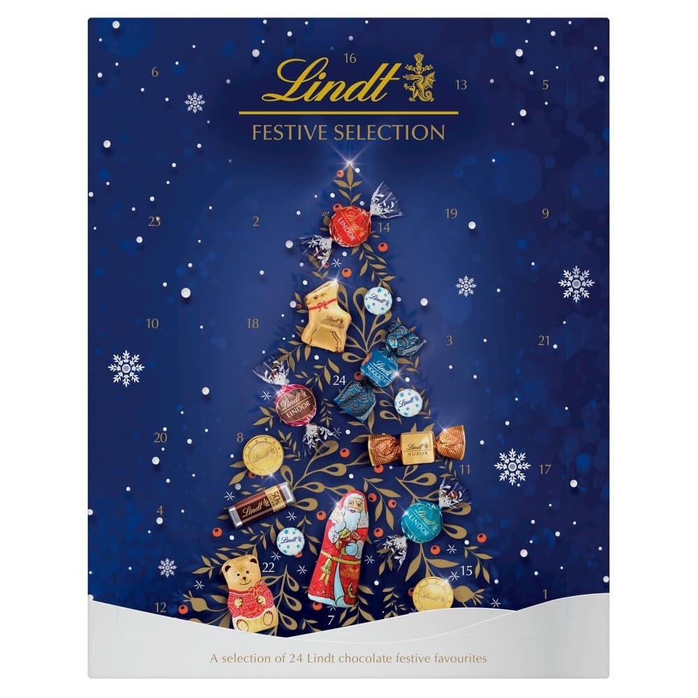 Lindt Festive Selection Premium Advent Calendar 296g, Gold