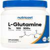 Nutricost L-Glutamine Powder (500 Grams) Unflavoured - Gluten Free & Non-GMO, 100 Servings view 1
