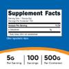 Nutricost L-Glutamine Powder (500 Grams) Unflavoured - Gluten Free & Non-GMO, 100 Servings view 2