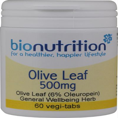 Bio Nutrition Olive Leaf 500mg : Well-Being Plant Supplement : 60 vegi-tabs