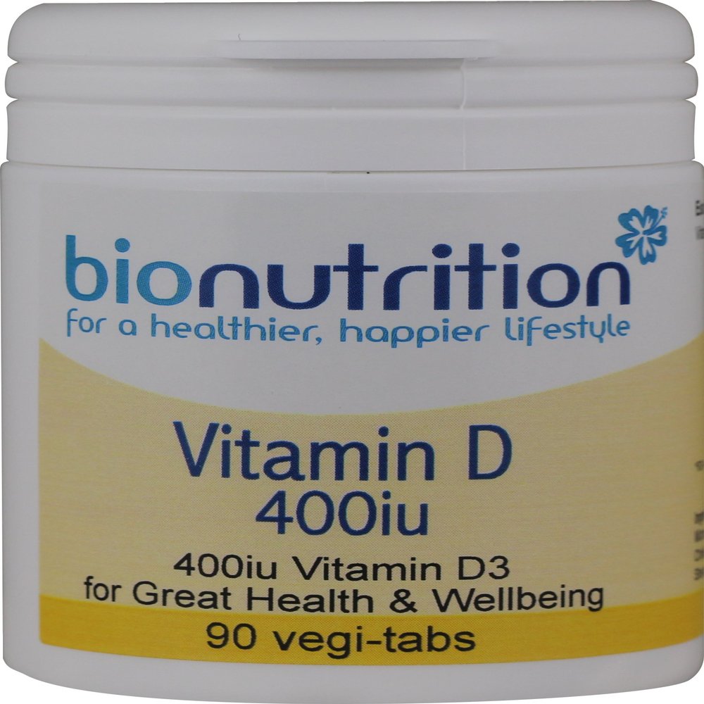 Bio Nutrition Vitamin D 10g (400iu) : Vitamin Well-Being Supplement : 90 vegi-tabs