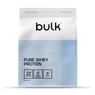 Bulk Pure Whey Protein Powder,Banana,22g Protein and 5g BCAAs per Scoop,Whey Concentrate Shake,Low Sugar,Supports Muscle Growth and Repair,Smooth Mixing,Vegetarian,500g
