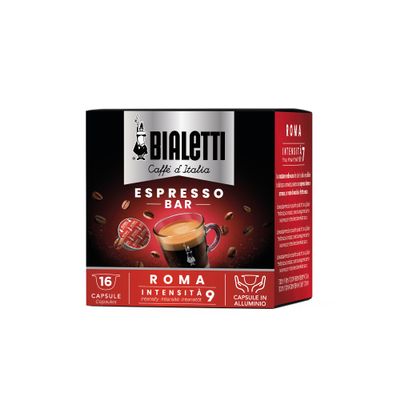 Bialetti Caff d'Italia Roma, Capsule Espresso, Gusto Intenso, 16 Capsule