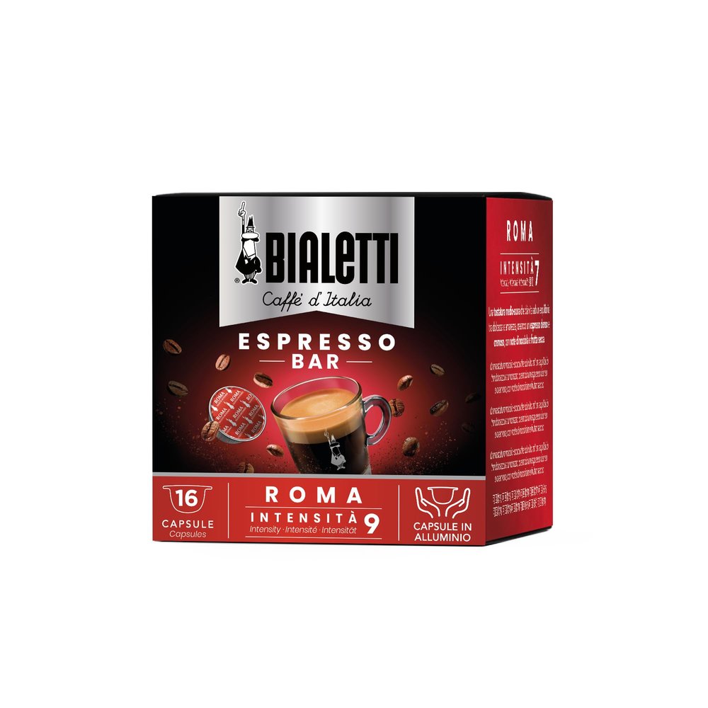 Bialetti Caff d'Italia Roma, Capsule Espresso, Gusto Intenso, 16 Capsule