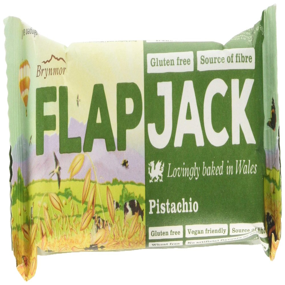 Brynmor Pistachio Flapjack 80g, Pack of 20 Bars