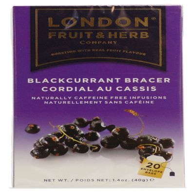 London Fruit & Herb Co Blackcurrant Bracer Fruit Tea 20 Bags (Pack of 4)