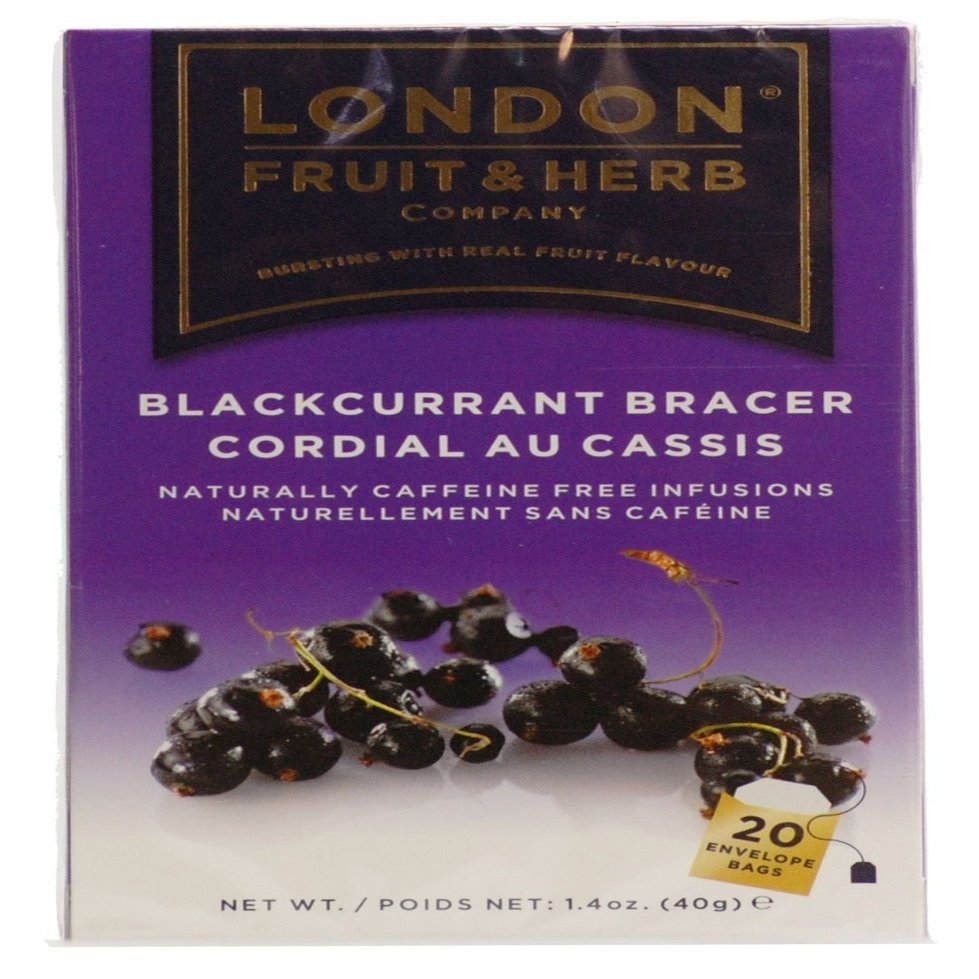 London Fruit & Herb Co Blackcurrant Bracer Fruit Tea 20 Bags (Pack of 4)
