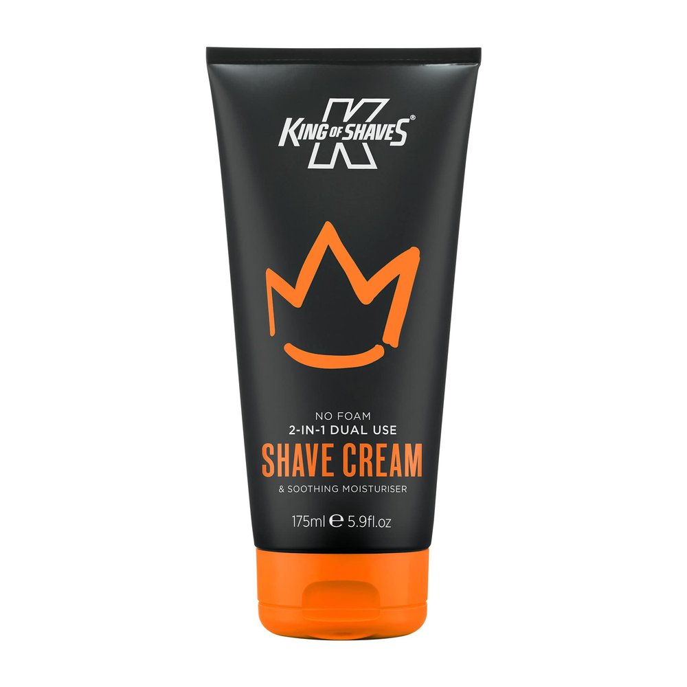 King of Shaves 2 in 1 No Foam Shaving Cream For Men, Post Shave Moisturiser, Moisturising Shave Cream Men 175ml