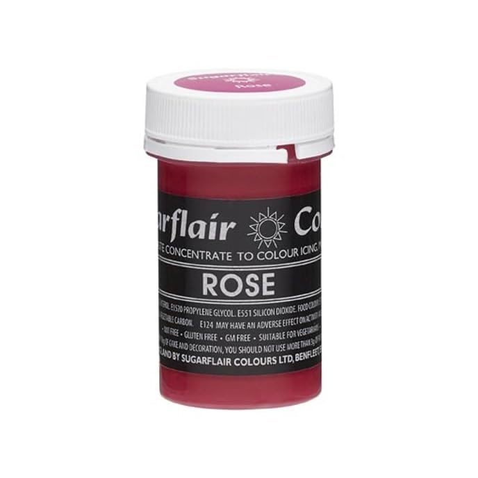 Sugarflair ROSE Red Pink Pastel Paste Gel Edible Concentrated Food Colouring